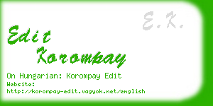 edit korompay business card